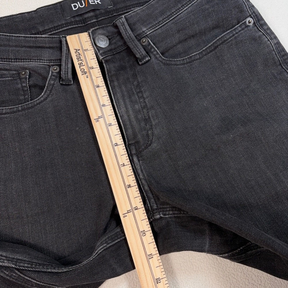 DU/ER L2X Shorts Men's 30x12 Faded Black Slim Fit Stretch Denim MLS9D003‎ - Picture 8 of 16